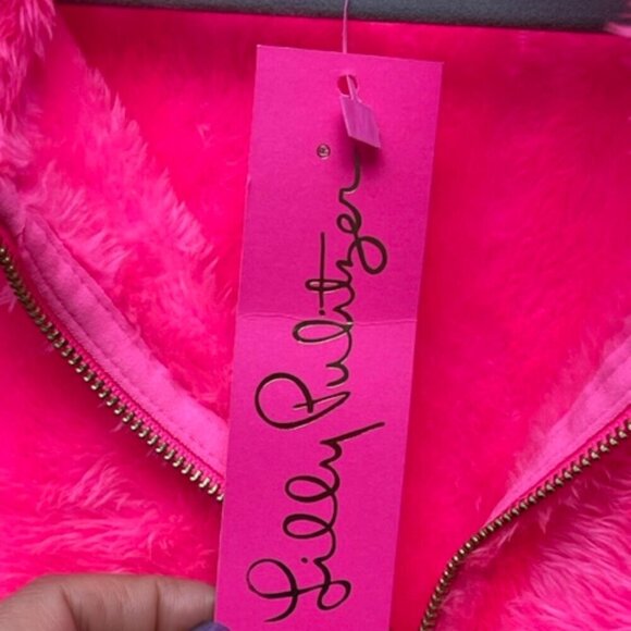 SOLD Lilly Pulitzer NWT Pink Isle You Earned It Colorblock Keala Sherpa XXL - Picture 12 of 15